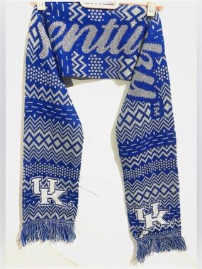 Forever Collectibles Blue and White Kentucky Scarf